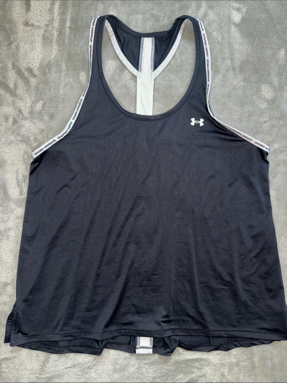 Under Armour Black Tank Top with White Accents